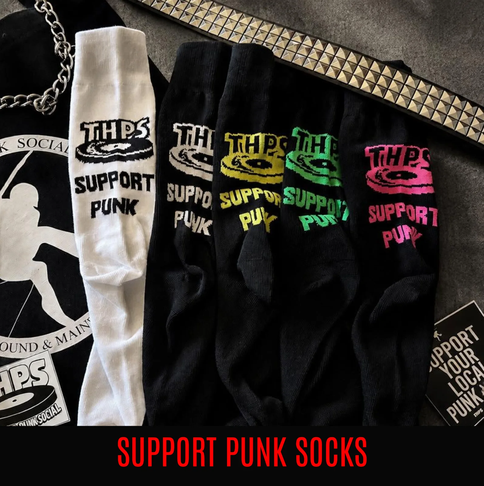 Thailand Punk Social Support Punk socks